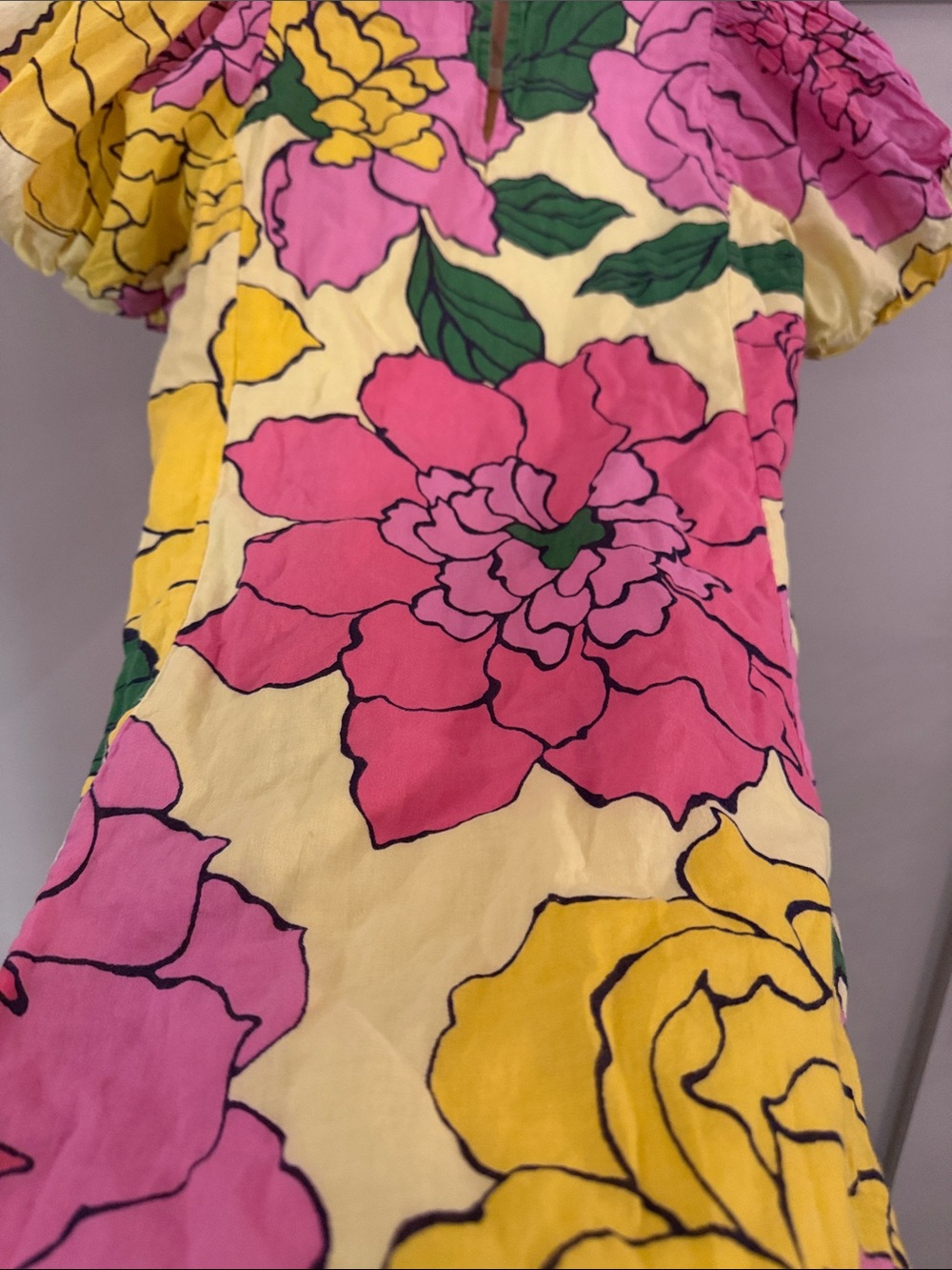 Banjanan Gracia Dress Floral Puff Sleeve Mini